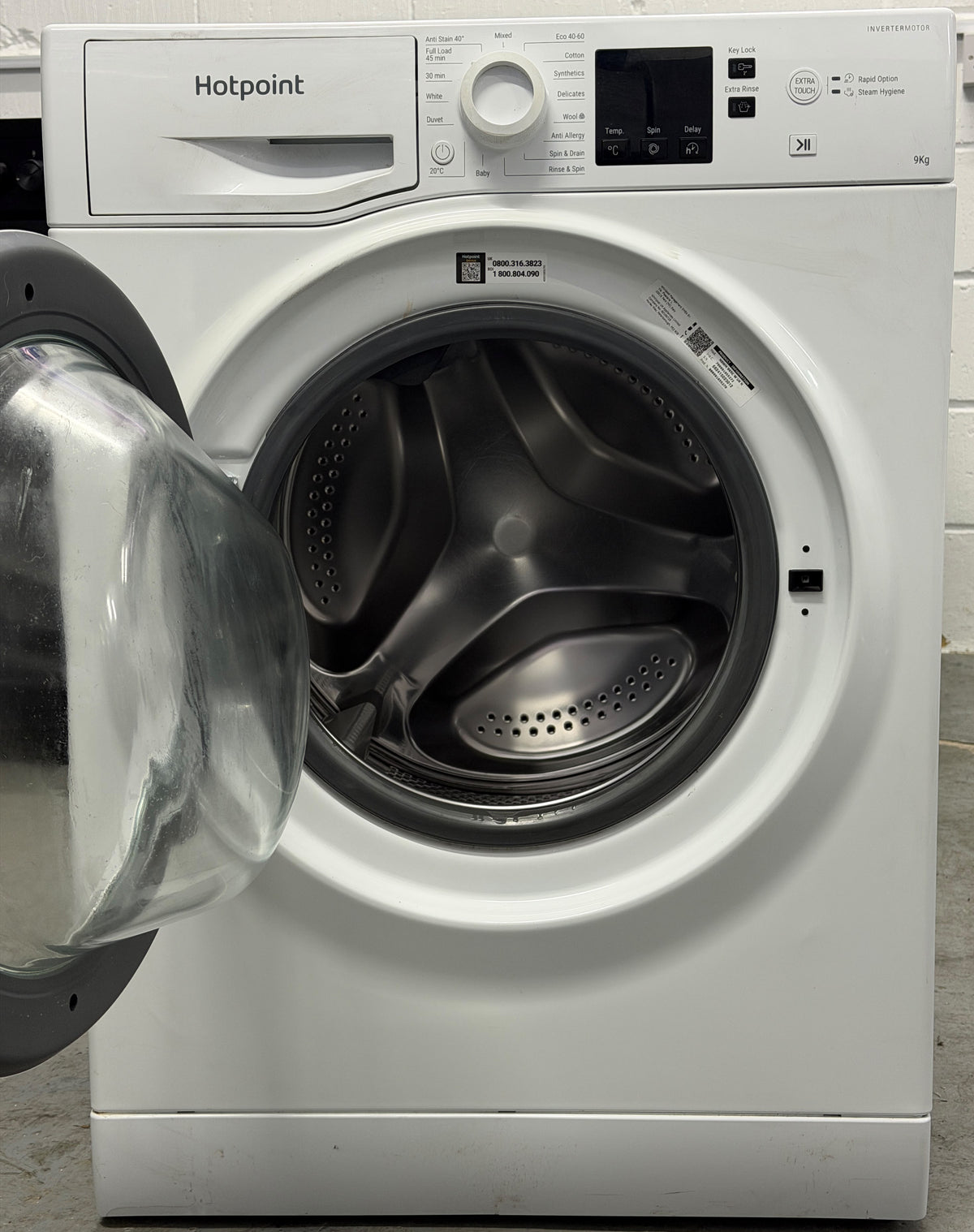 Refurbished Hotpoint NSWM965CWUK 9kg 1600RPM Anti-Stain Washing Machine – White
