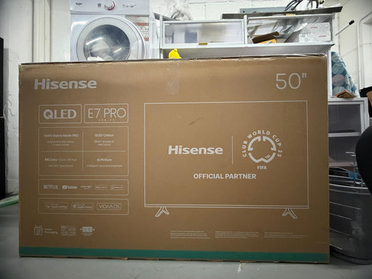 Hisense 50E7QTUK PRO 50" QLED 4K Smart TV – NEW – Grade A