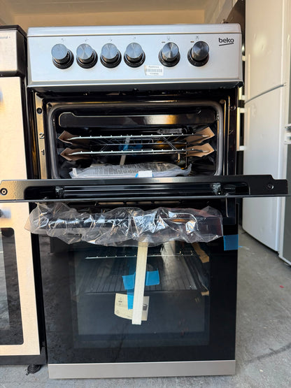 Beko KDC5422AS 50cm Double Oven Electric Ceramic Cooker – Silver – Unused Grade A