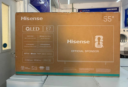 Hisense 55E7QTUK 55" 4K QLED Smart TV - Brand New Boxed