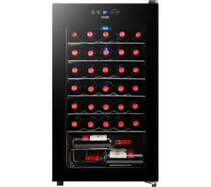 Refurbished LOGIK LWC34B20 Wine Cooler - Black