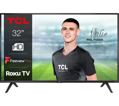 Refurbished TCL 32RS520K Roku 32" Smart HD Ready LED TV