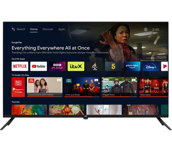 Refurbished JVC LT-40CA320 Android TV 40" Smart Full HD LED TV with Google Assistant