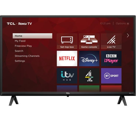 Refurbished TCL 32RS530K Roku TV 32" Smart HD Ready LED TV